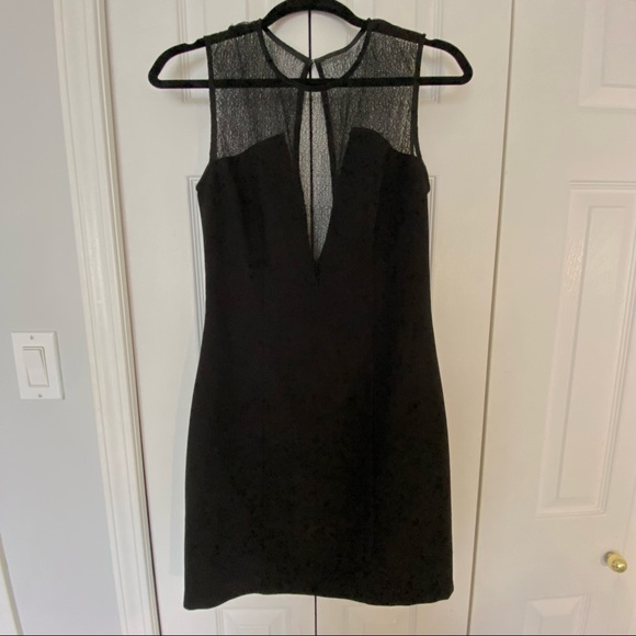 Lace V-Line Bodycon Dress - Picture 1 of 4